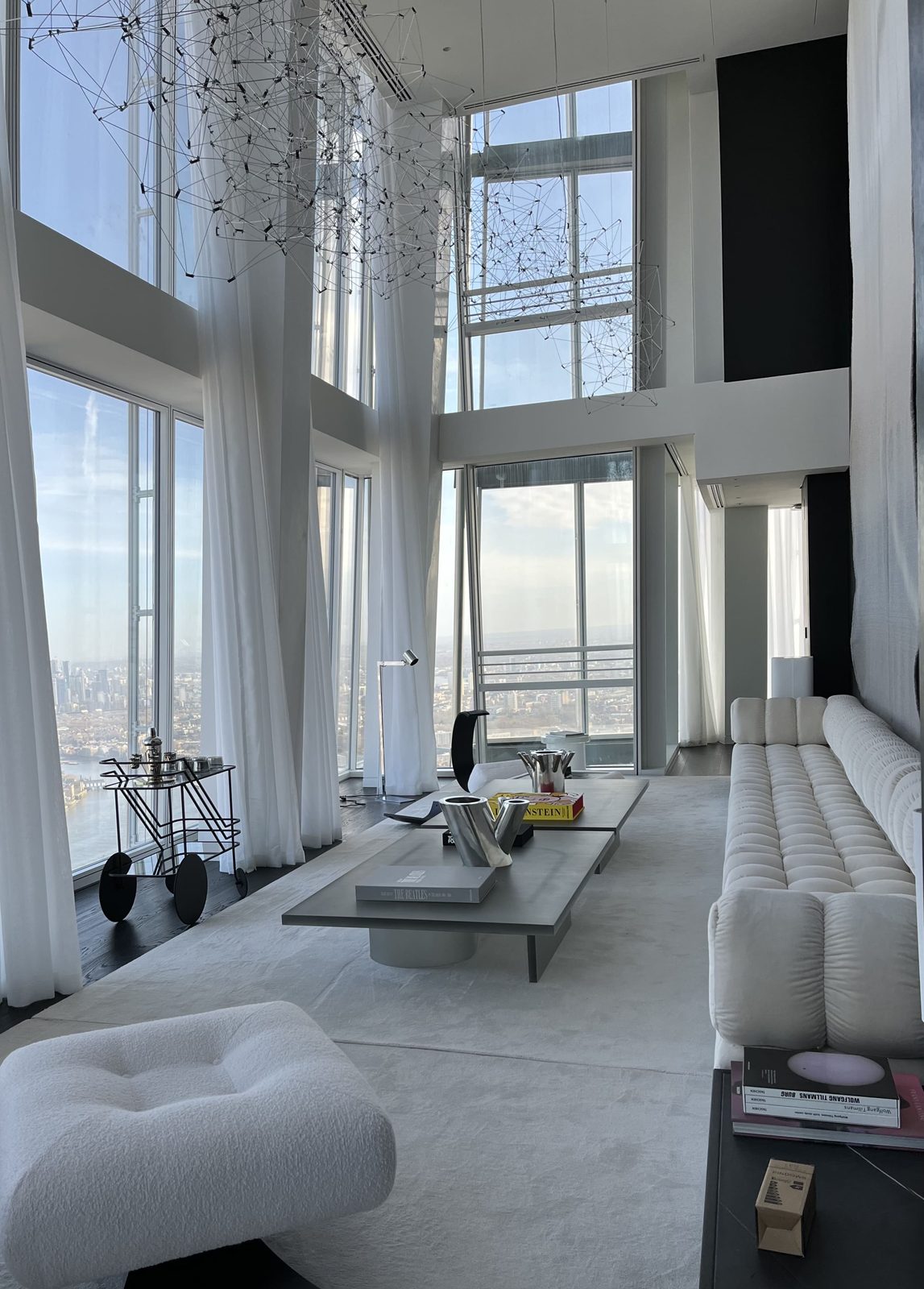Central Park Tower residence with city views and composed interior setting